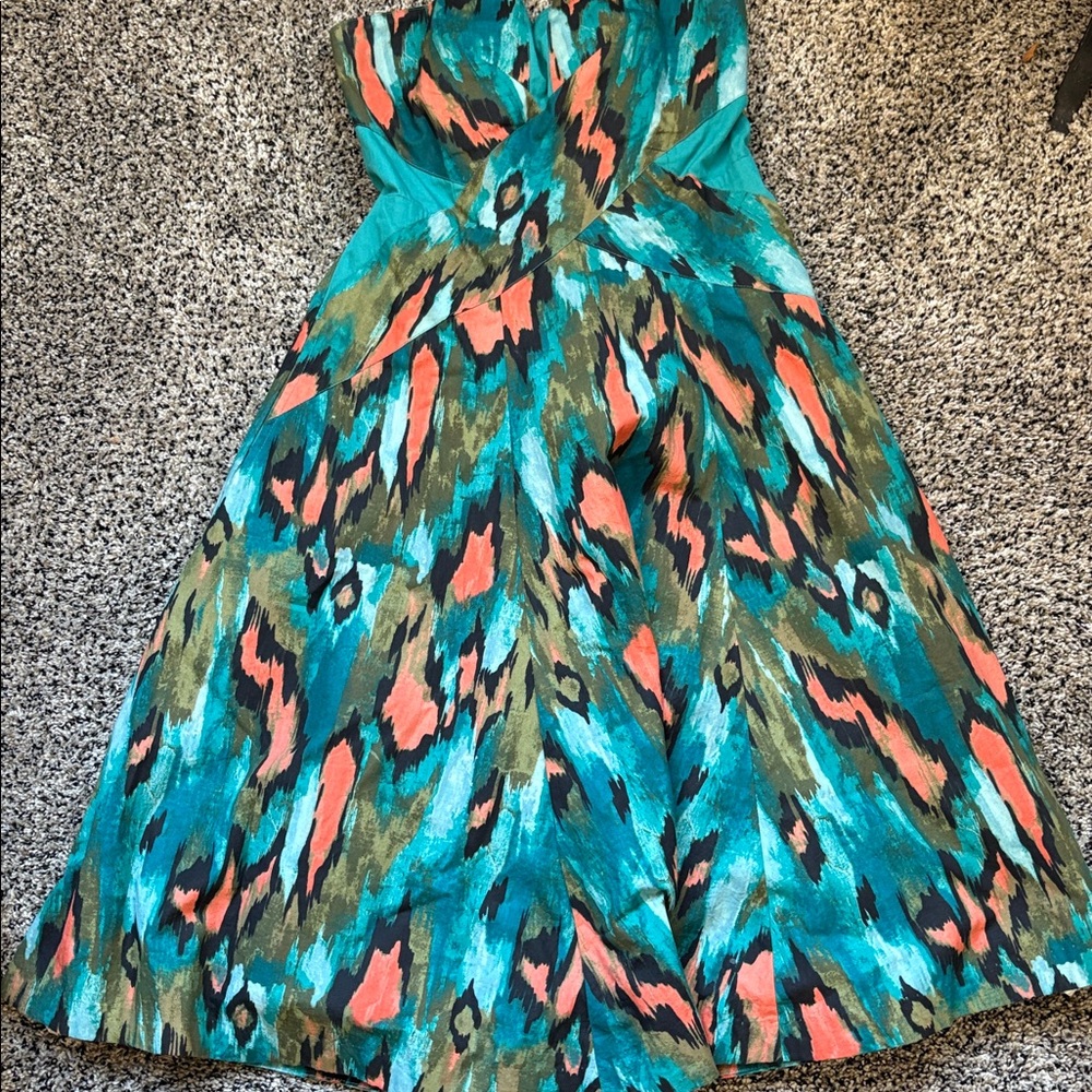 Anthropologie Girls from Savoy Painted Ikat Dress - Picture 3 of 5
